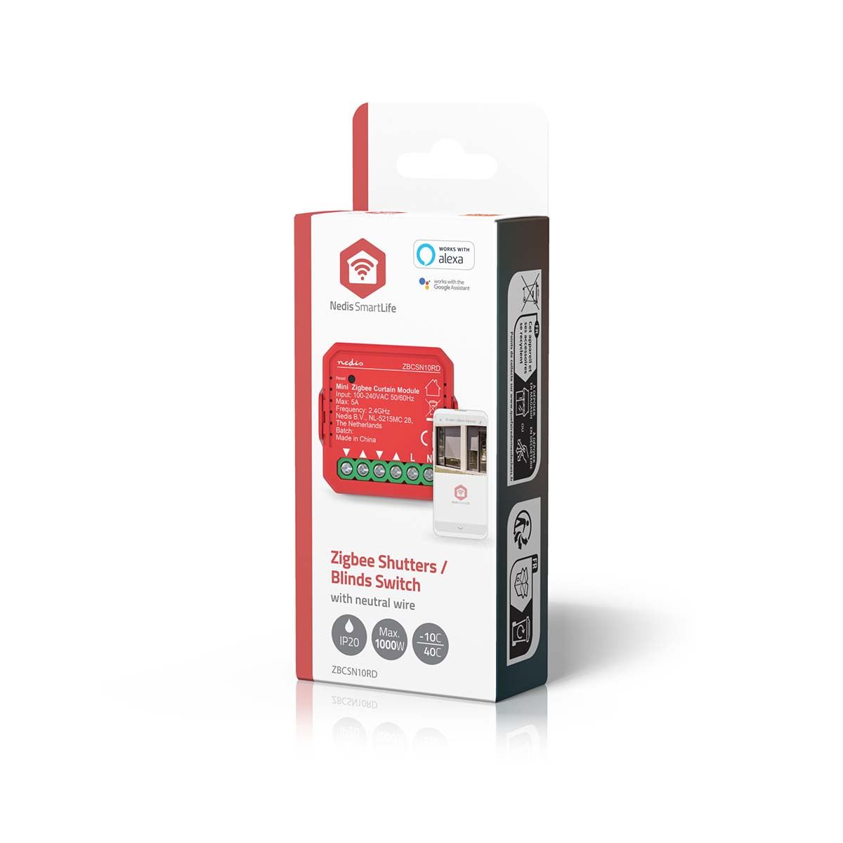 Nedis SmartLife Built-in Module | Shutter / Blinds | 1000 W | Terminal Connection | App available for: Android™ / IOS