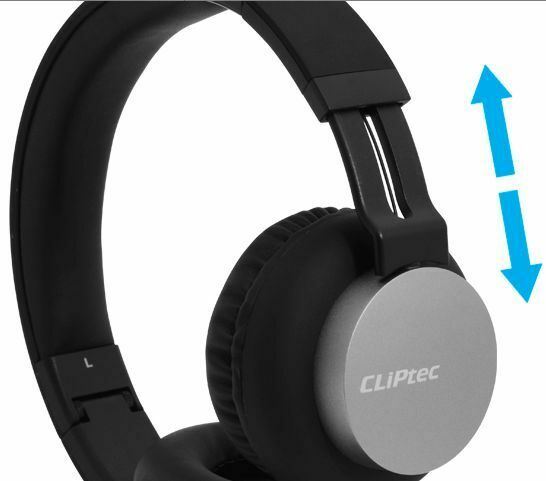 CLiPtec Air-Muzik Folding Wireless Bluetooth 4.2 Stereo Headphones with Handsfree Mic - Champangne