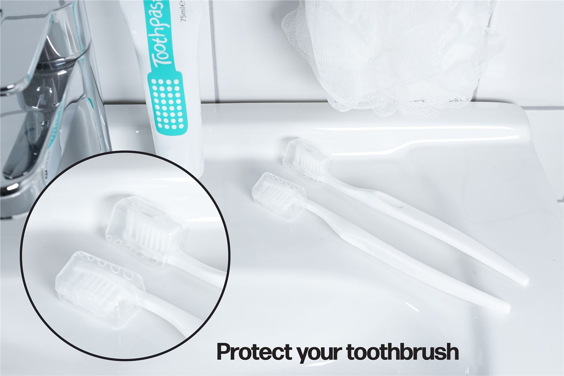 Travel Toothbrush Header Hygiene Holder Pack of 4