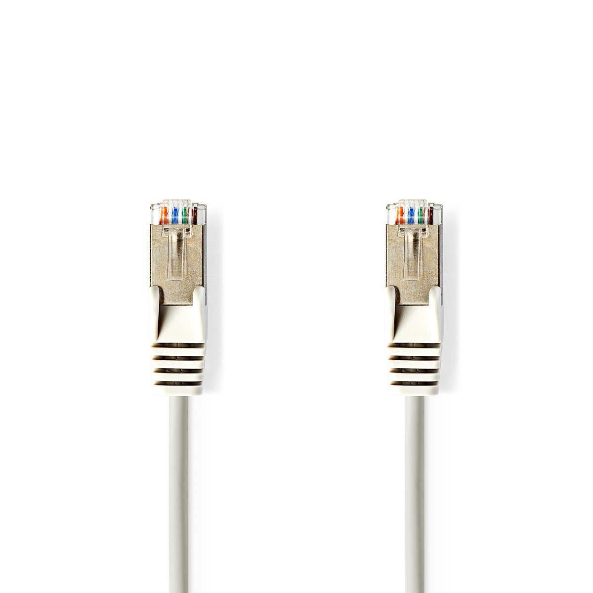 Nedis CAT5e Network Cable | SF/UTP | RJ45 Male | RJ45 Male | 7.50 m | Round | PVC | Grey | Envelope
