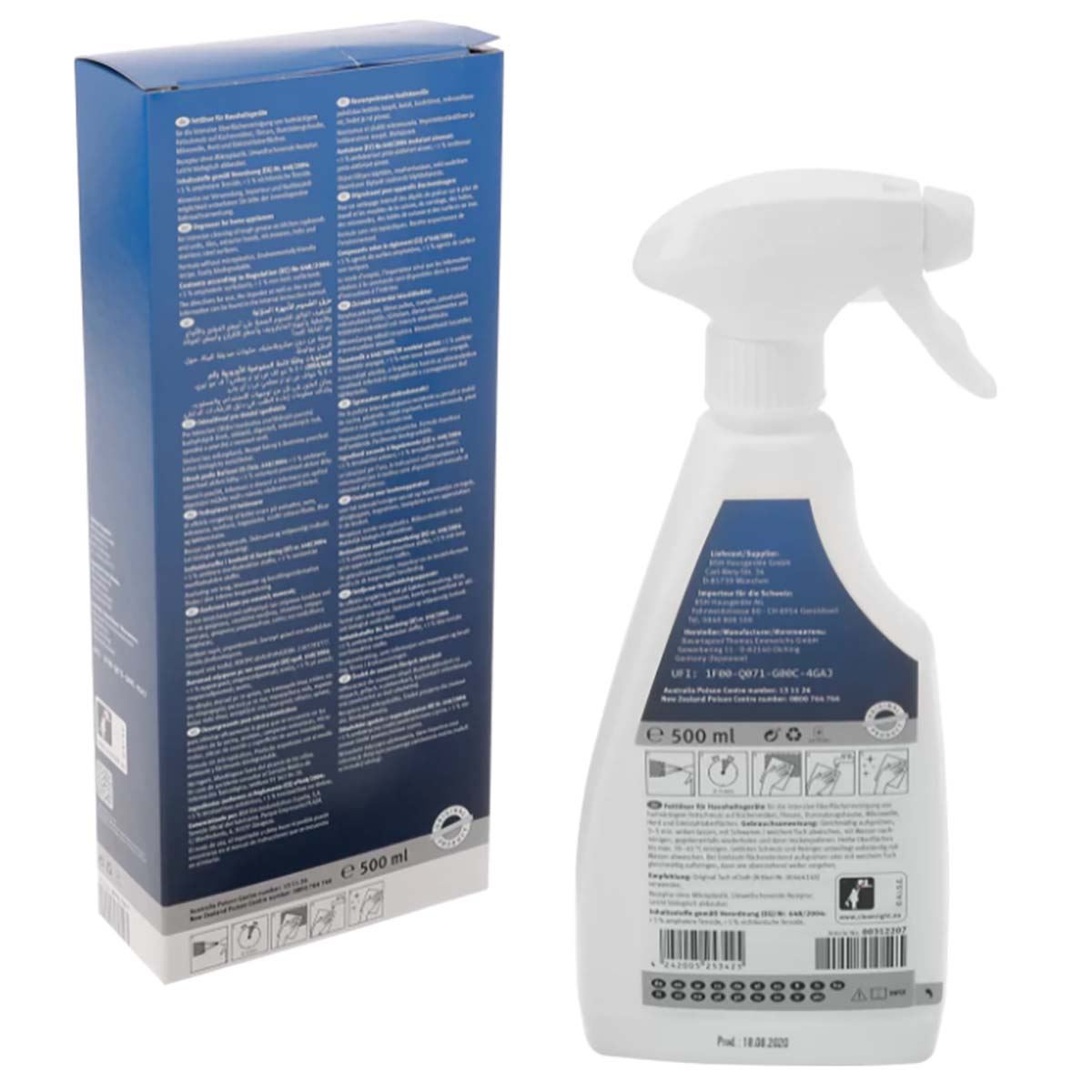 Bosch Degreaser for Household Appliances, Cooker Tops, Hoods, Surfaces, Stainless Steel - 500 ml