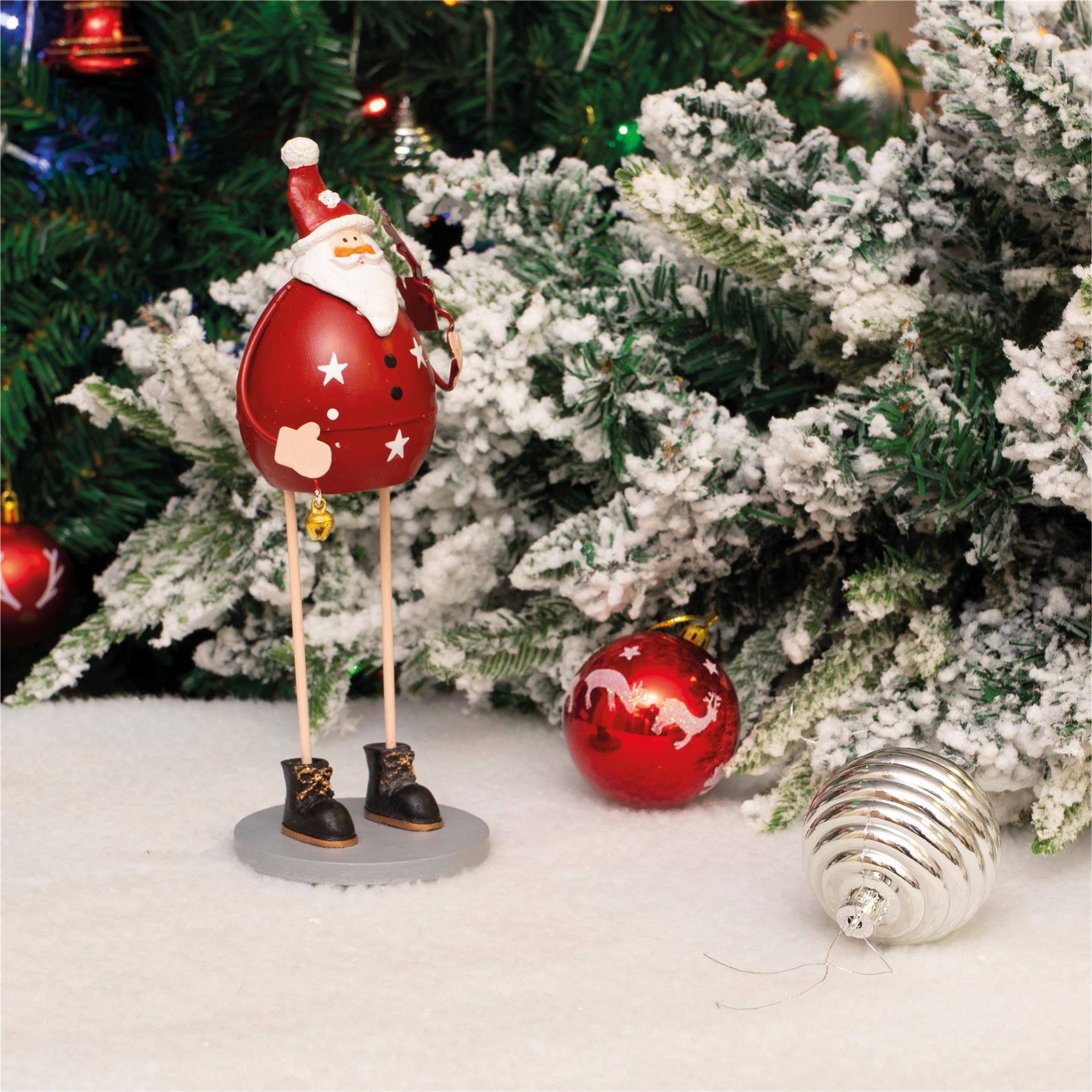 Santa Claus Standing 22cm Metal Christmas Decoration Ornament