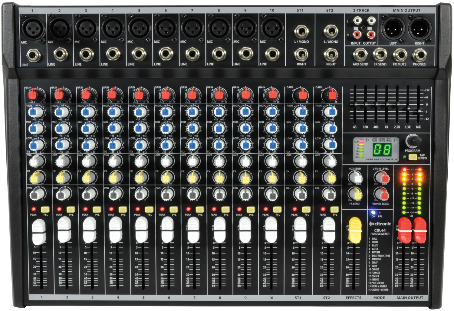 Citronic CSL-14 Compact Mixing Consoles with Effects 14 Inputs