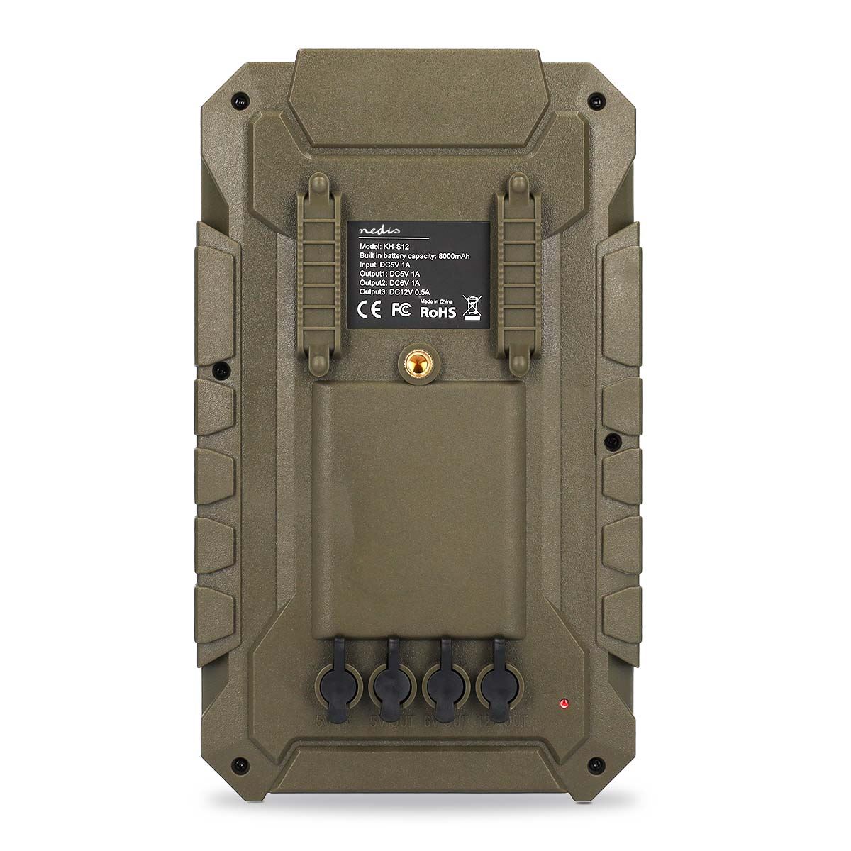 Nedis Multi Wildlife Trap/Security Solar Panel for DC 5V, 6V, 12V 1A/0.5A Outdoor Powerbank Battery, Solar Panels with DC USB-C Cables Kit, Adjustable Mount & Strap, IP65 Waterproof, Cable Split Kit