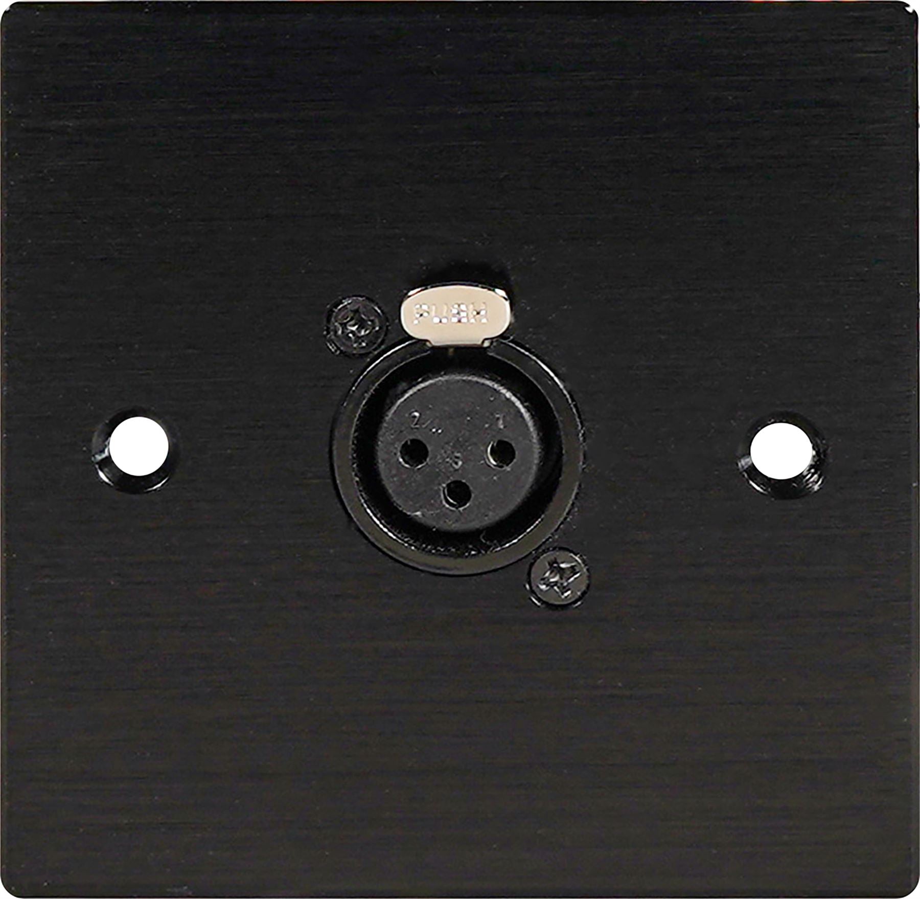 Black Wall Face Plate Electrical AV Slim Series 1 x Female XLR Wall Plate Metal