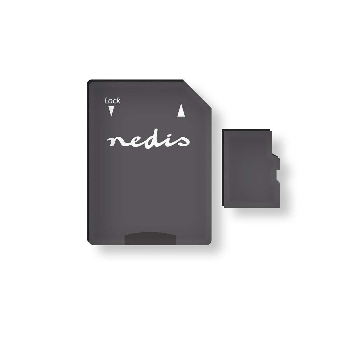 Nedis microSD Memory Card | microSDXC | 64 GB | Write speed: 90 MB/s | Read speed: 45 MB/s | UHS-I | SD adapter included