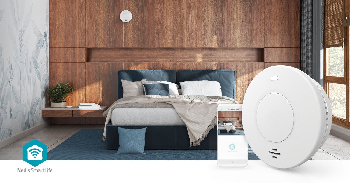 Nedis SmartLife Smoke Detector | Wi-Fi | Battery Powered | Sensor life cycle: 10 year | EN 14604 | Max. battery life: 120 Months