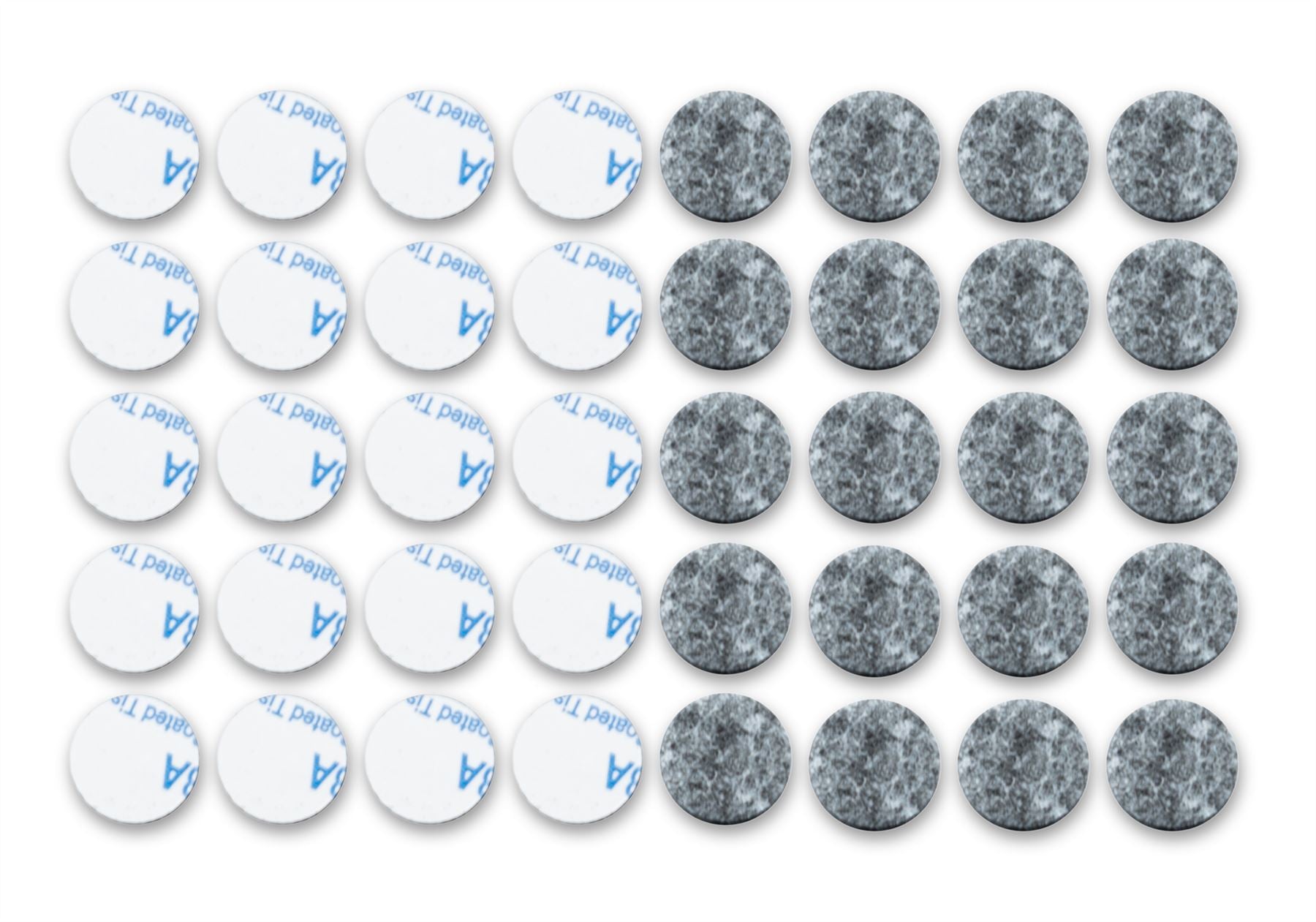 12mm 40 Pack Felt Pads Self Adhesive Grey Sticky Furniture Floor Chair Legs Protectors