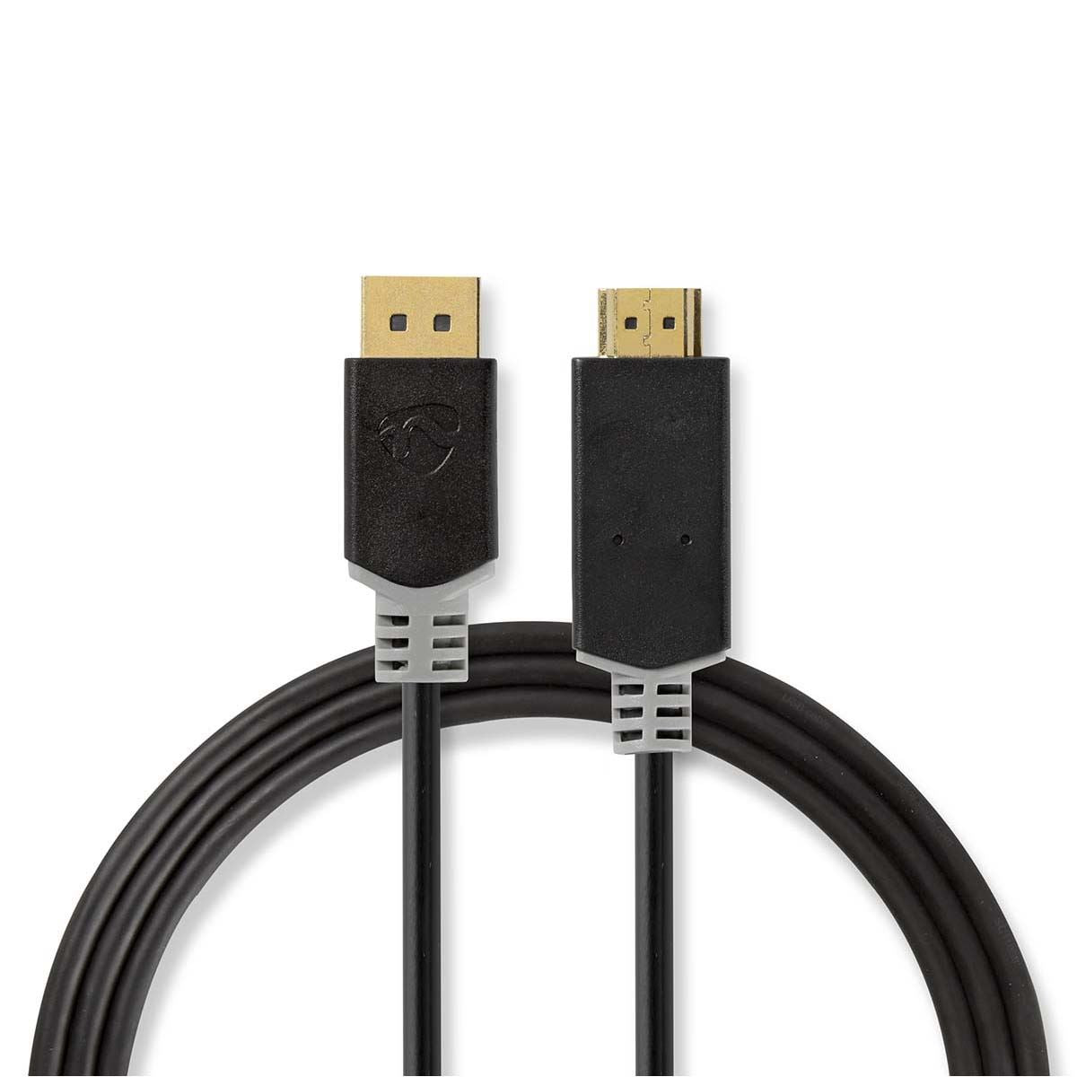 Displayport Round Socket Nedis DisplayPort Cable | DisplayPort Male | HDMI™ Connector | 4K@30Hz