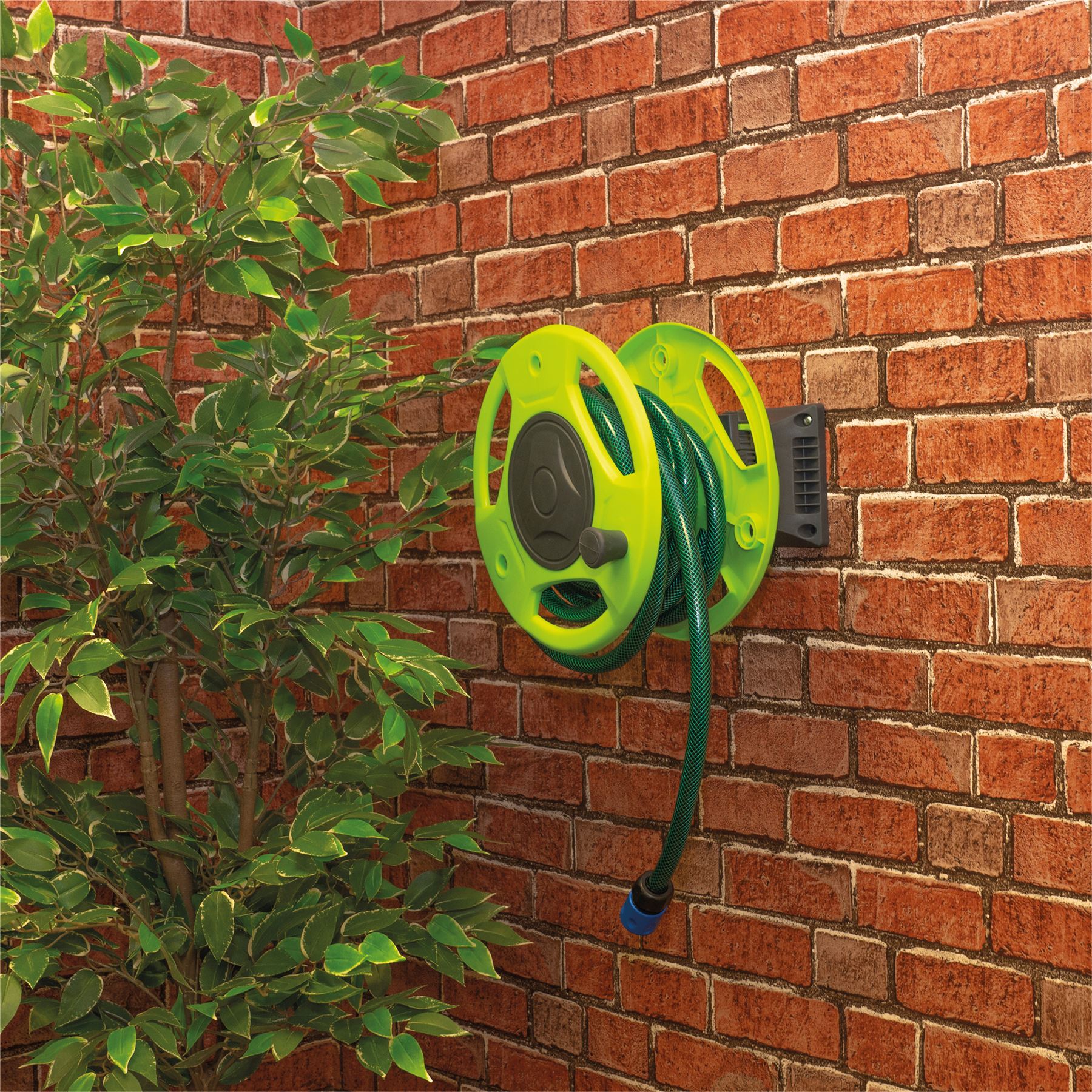 Outdoor Wall Mounted Garden Hose Reel for up to 15m Hose
