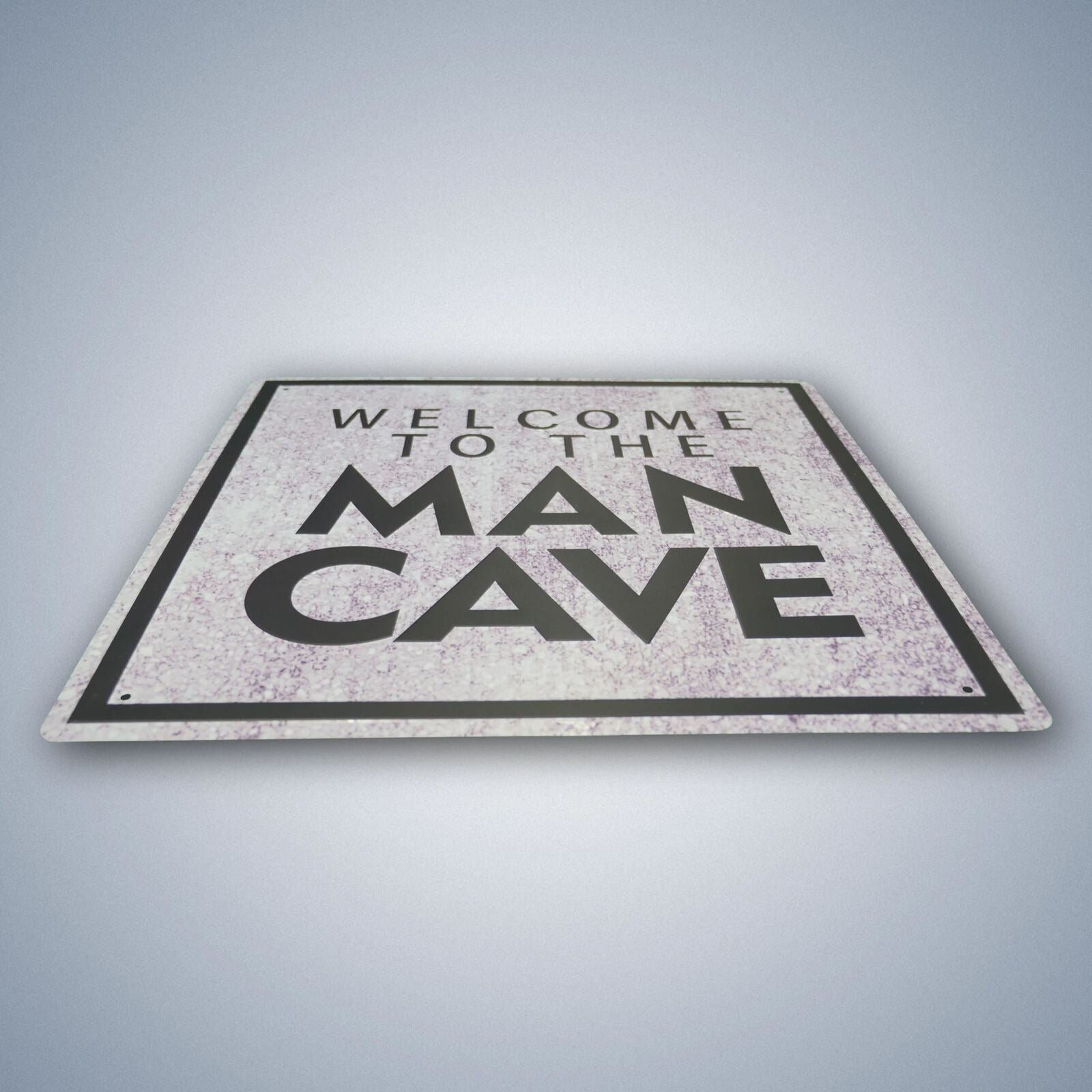 The Man Cave Project "Welcome to the Man Cave" Sign, 40x40cm Embossed Metal Wall Décor Plaque Poster for Pub Shed Bar Home Bedroom...