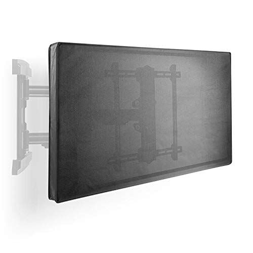 Nedis Outdoor TV Screen Cover, 40-42 in, Weatherproof Oxford Cloth, 360 Protection From Rain, Sunlight, Dust & Wind, with Side Zips & Remote Control Pocket, for Garden, Pub or Commercial Use