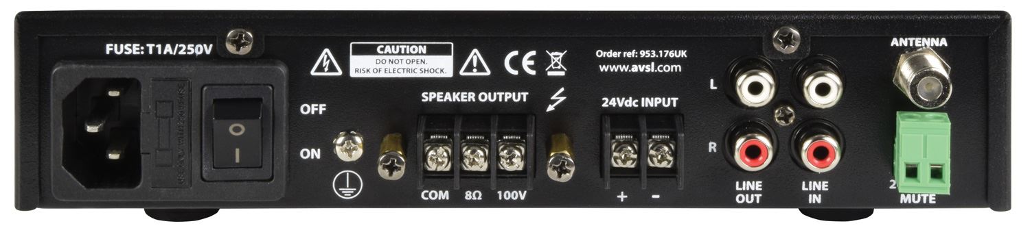 Adastra UM60 Compact Mixer Amp 60W Mini Digital Class D Amplifier USB FM Bluetooth