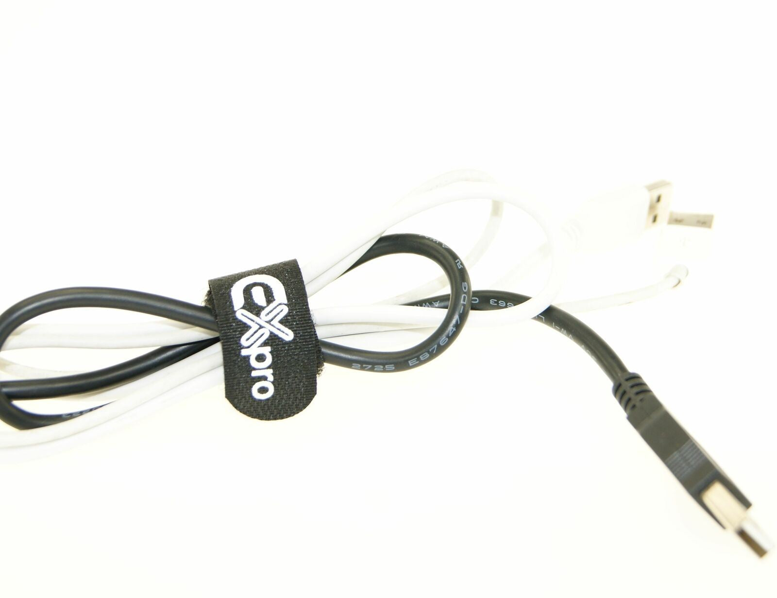 Ex-Pro Branded Velcro Cable PULL LOOPED Ties 20x150mm - 10 Pack White