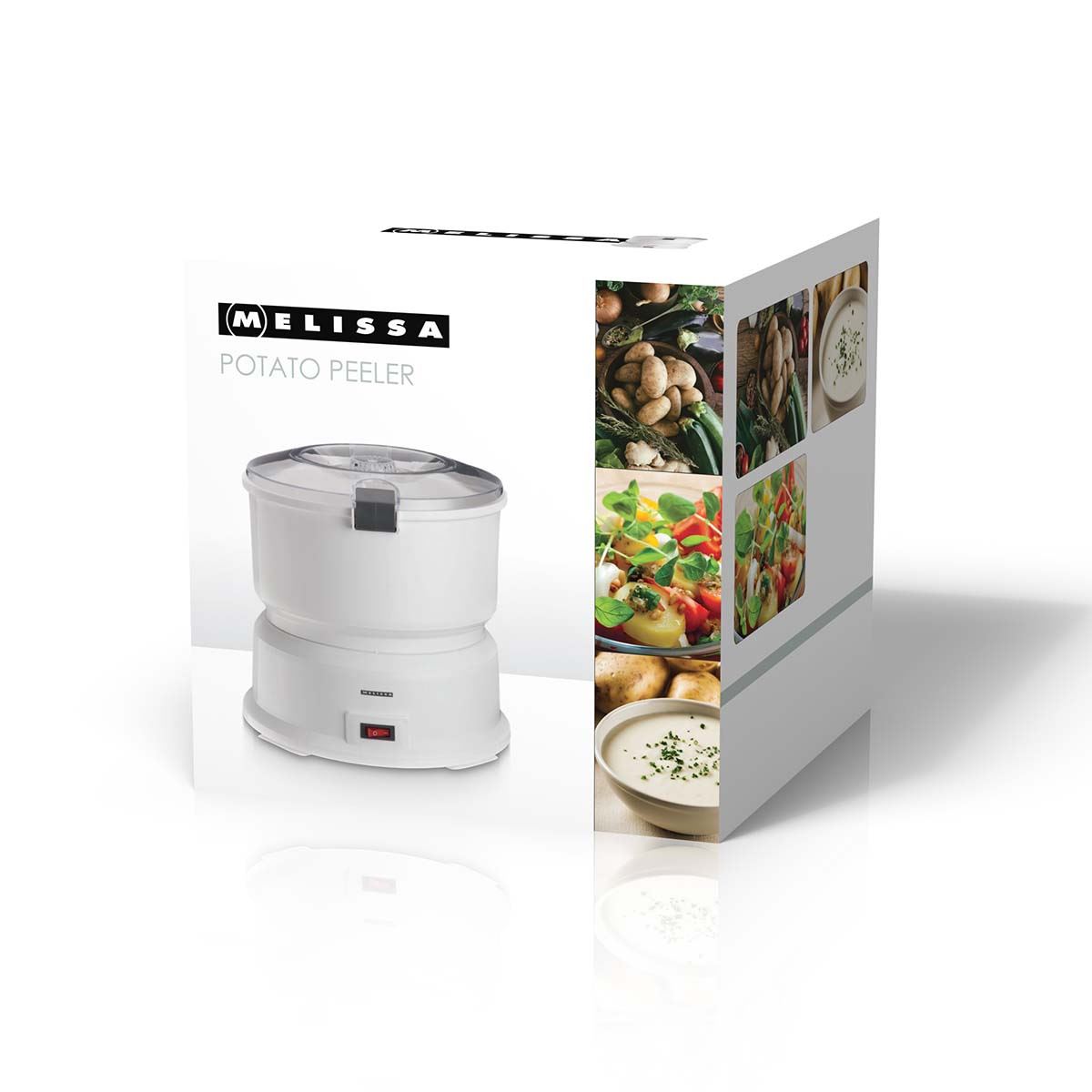 MELISSA 85W Electric Potato Peeler Machine 1KG Potato Rumbler Electric with Container for Peeling Potatoes