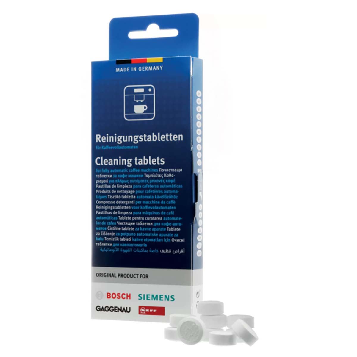 Bosch Cleaning tablets for Coffee and Espresso machines, Hot Water Dispensers and kettles 10 pcs