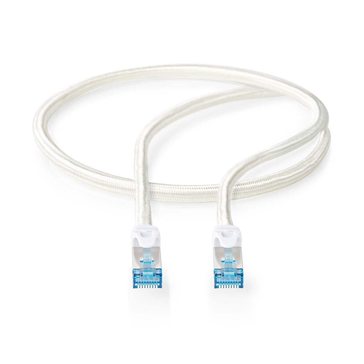 Nedis CAT6a Network Cable | S/FTP | RJ45 Male | RJ45 Male | 0.50 m | Snagless | Round | Braided / PVC | Silver | Cover Window Box