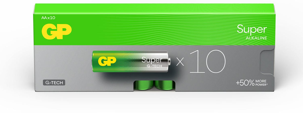 Gp AA Battery Alkaline Bulk 1.5V - 10 Pack
