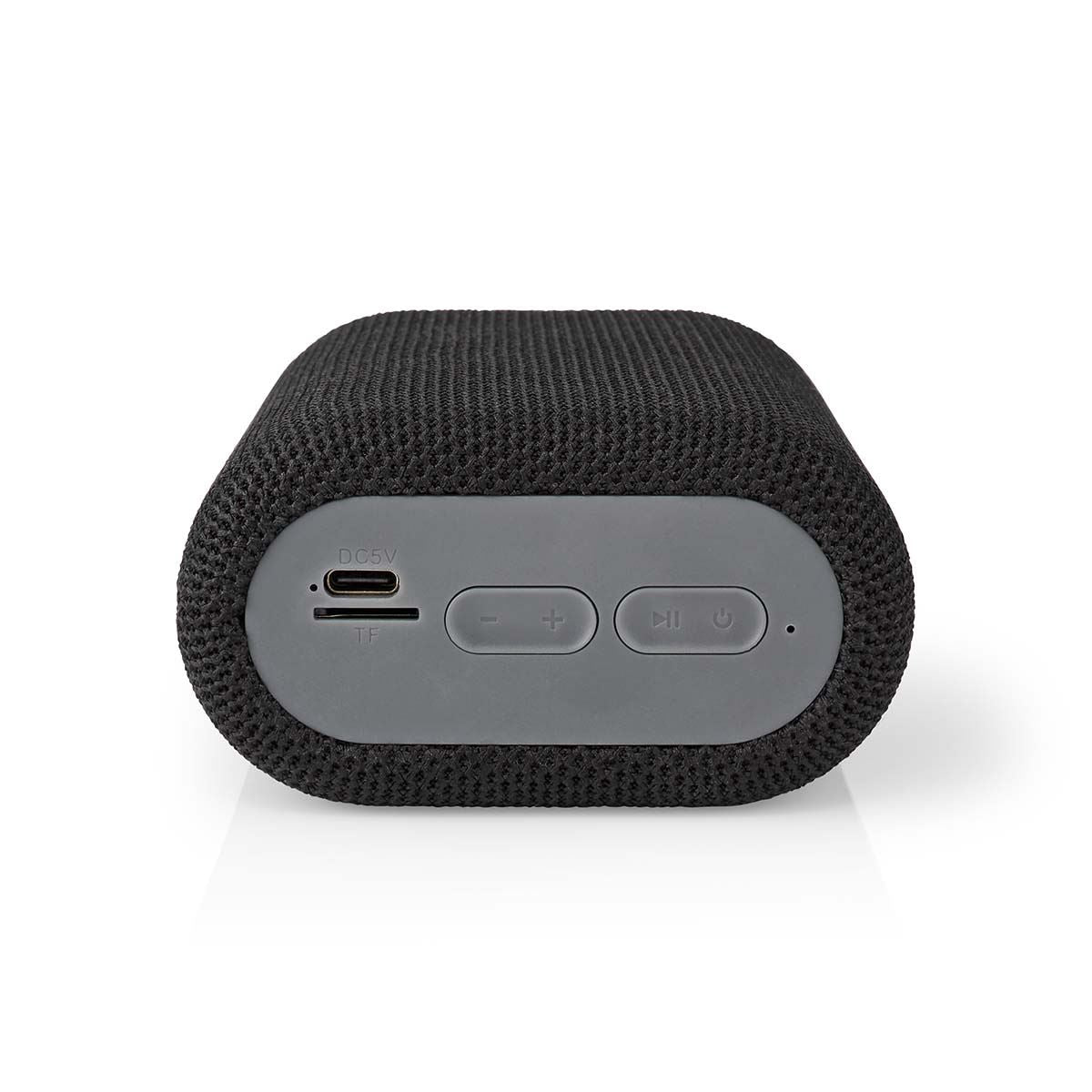 Nedis Portable Bluetooth Speaker, 7W Wireless Speaker with TWS, Carry Loop, MicroSD Playback, Crisp Sound & Bass, Built-In Mic, Compact Design, Bluetooth 5.3, USB-C Charging � Black