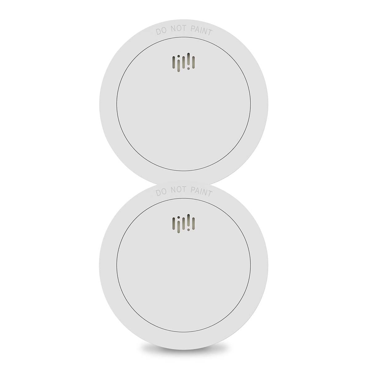 Alecto SD1030 Smoke detector with Runtime Sensor | >85 dB | 10 Year Battery Included | EN14604:2005/AC:2008 | White | 2 Pack