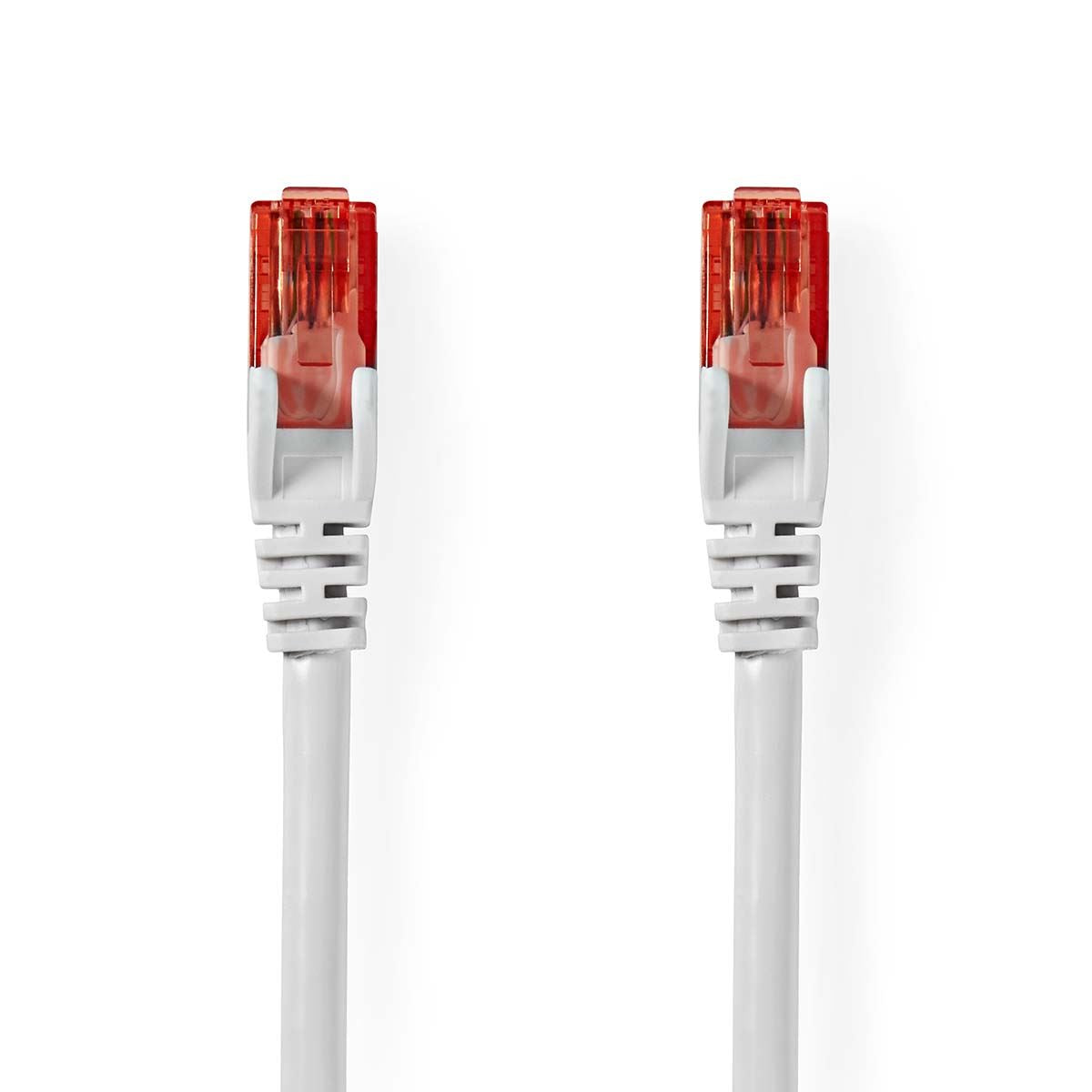 Nedis CAT6 Network Cable | RJ45 Male | RJ45 Male | U/UTP | 0.50 m | Round | PVC | White | Label
