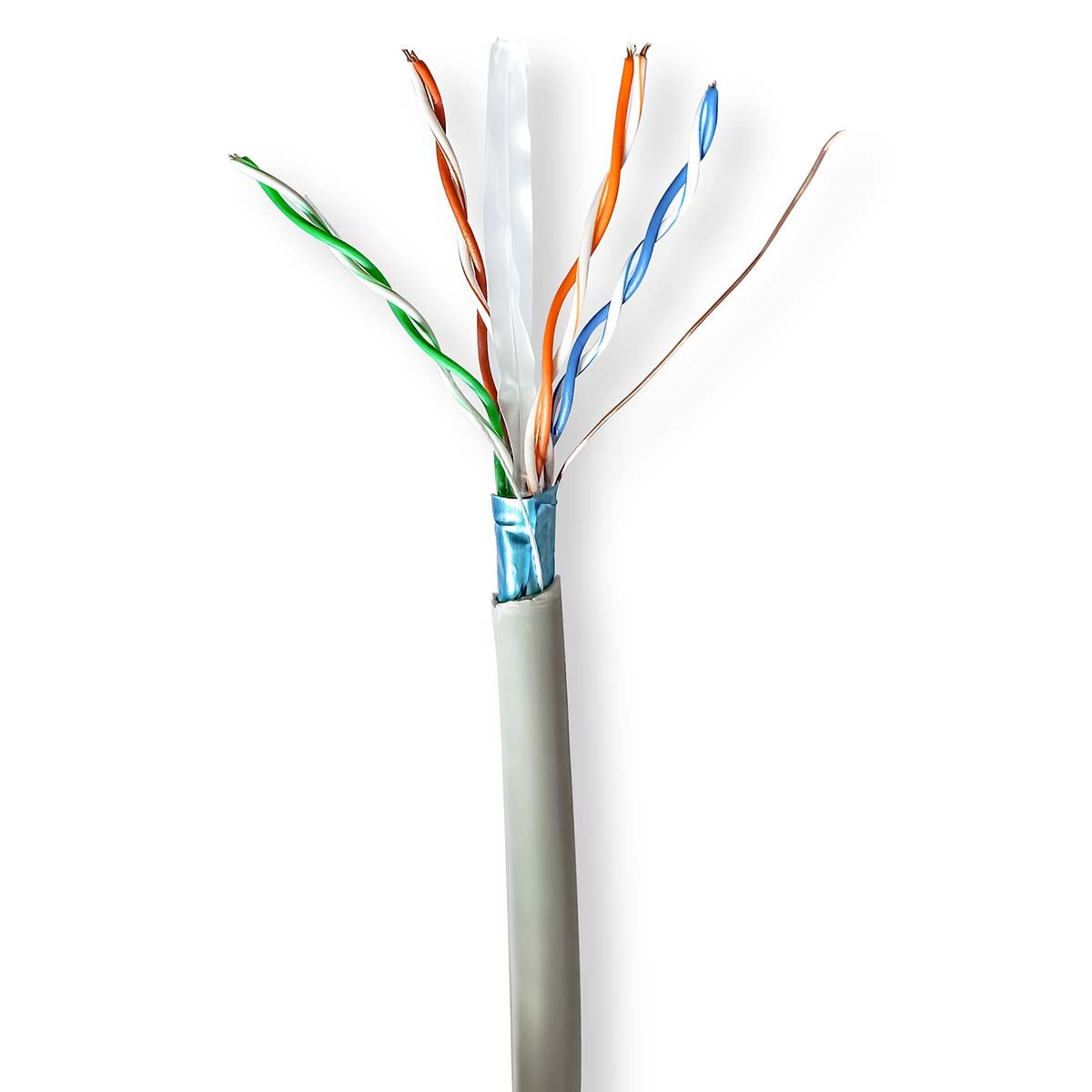 Nedis Network Cable Roll | CAT6 | Stranded | F/UTP | CCA | 305.0 m | Indoor | Round | PVC | Grey | Pull Box