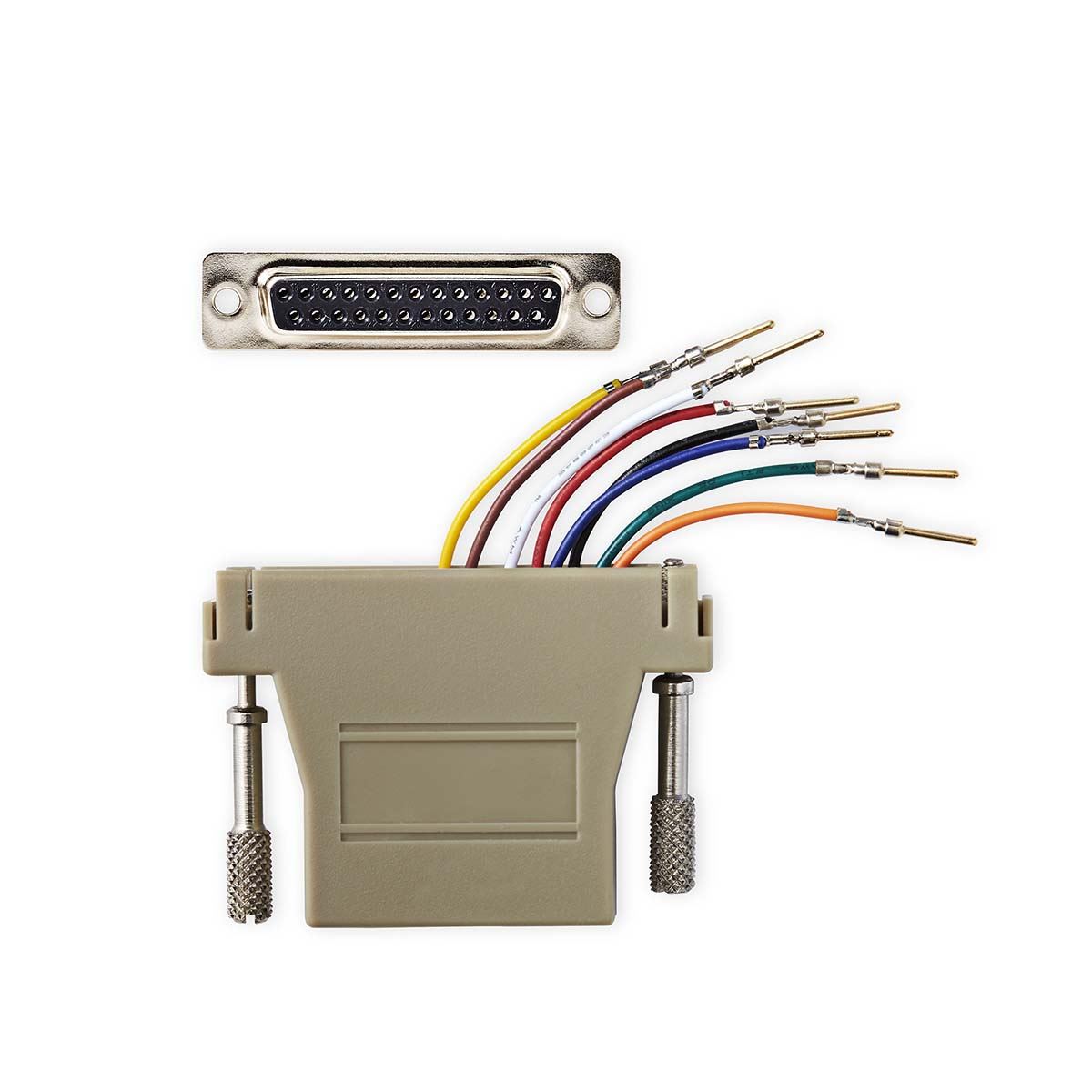 Nedis Serial Adapter | Adapter | D-SUB 25-Pin Female | RJ45 Female | Nickel Plated | Ivory | Box