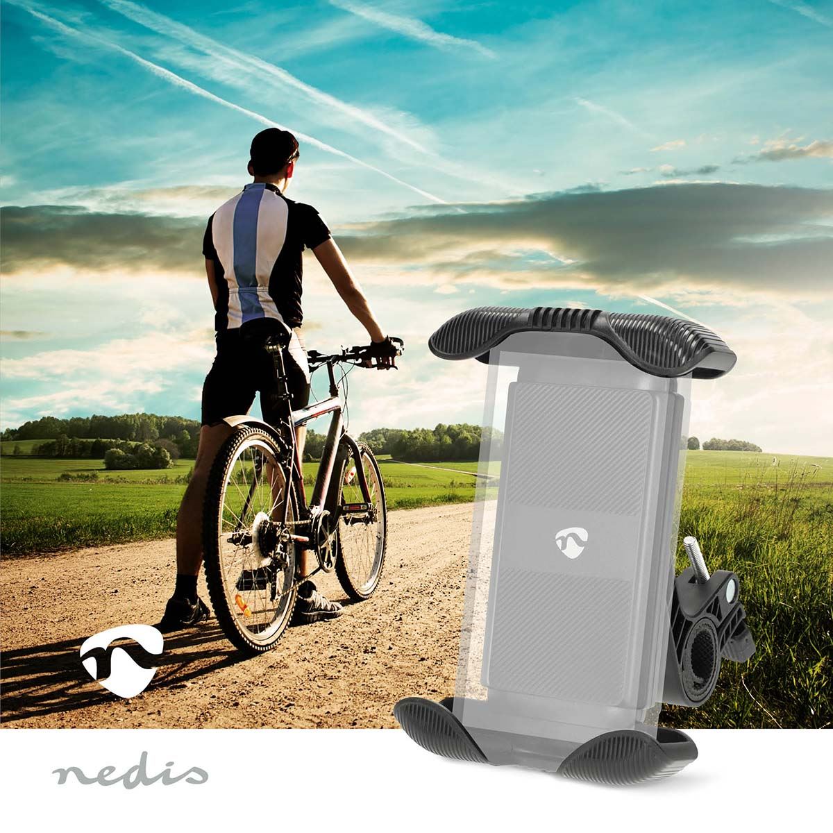 Nedis Smartphone Bicycle Bike Mount | Universal | Full Motion | Adjustable