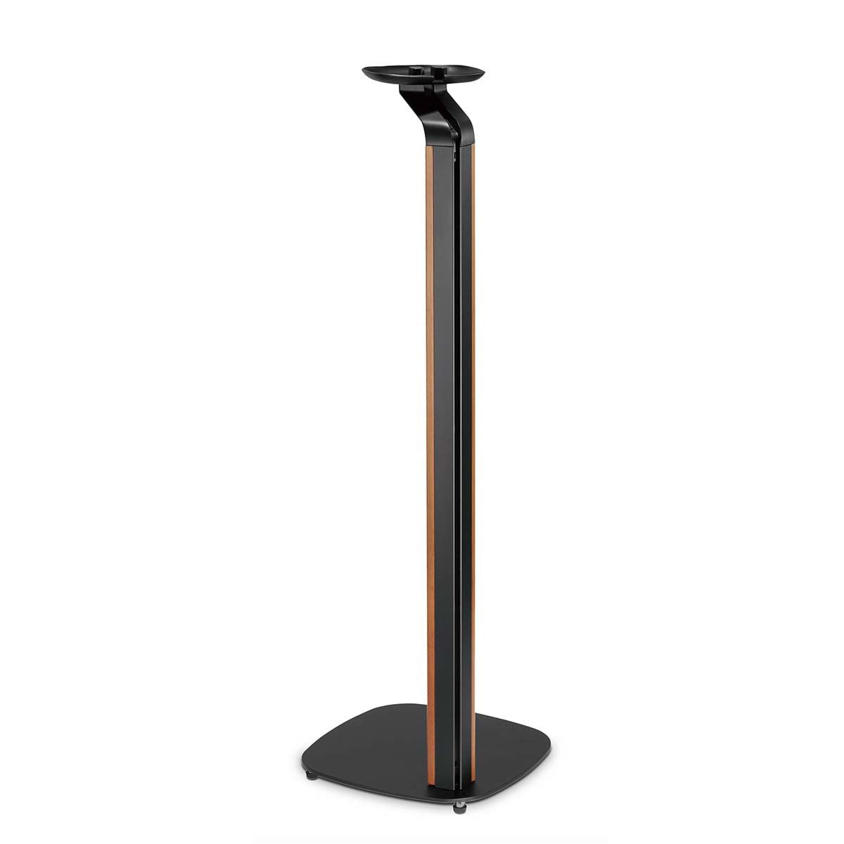 Nedis Speaker Mount Scandinavian Design, Floor Stand Compatible with Sonos One, One SL, Play:1, Sculpted Hardwood Column, Weighted Base for Stability, Powder-Coated Finish, Cable Management - Black