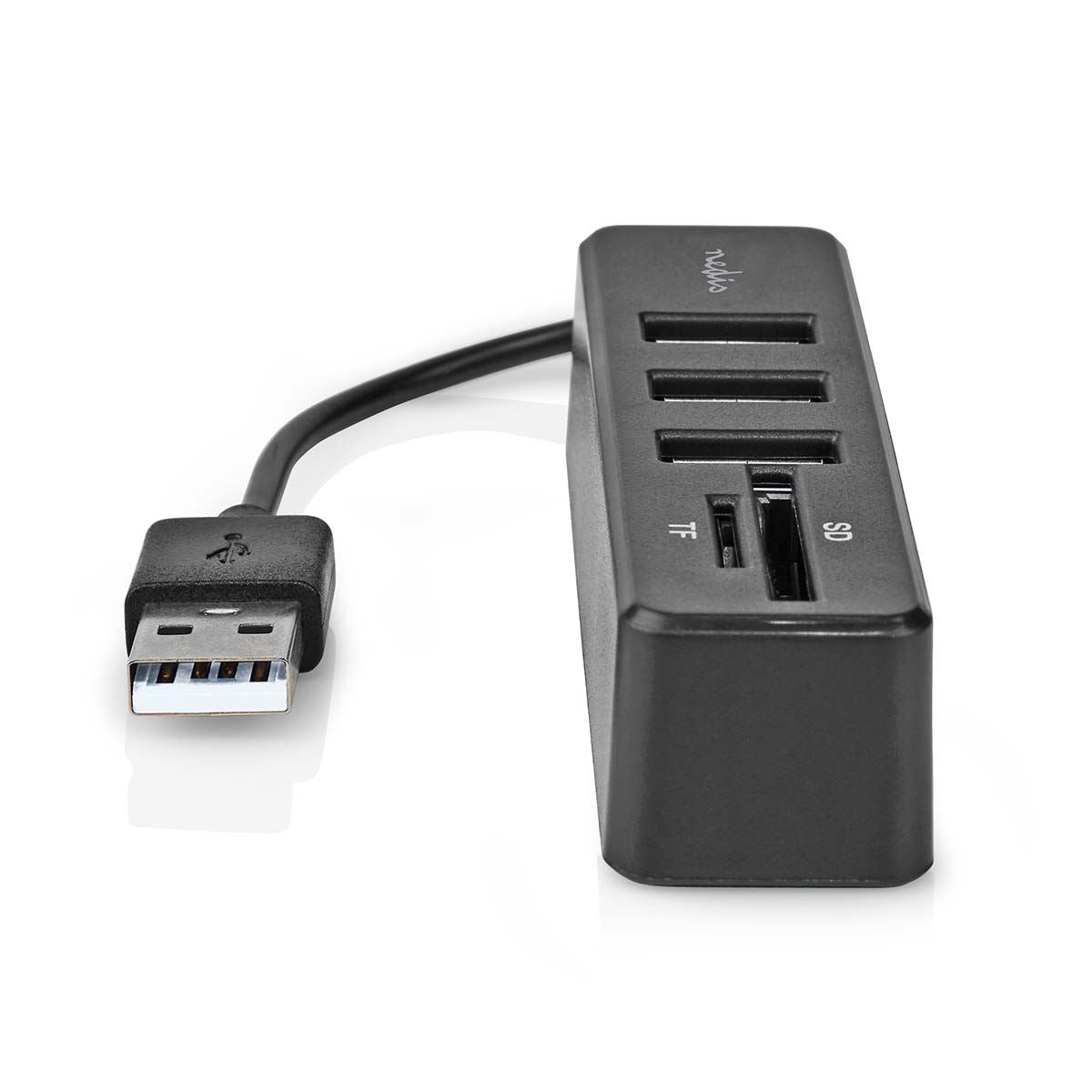 Nedis USB Hub | 1x USB-A | 3x USB A Female | 5 port(s) | USB 2.0 | USB Powered | SD & MicroSD