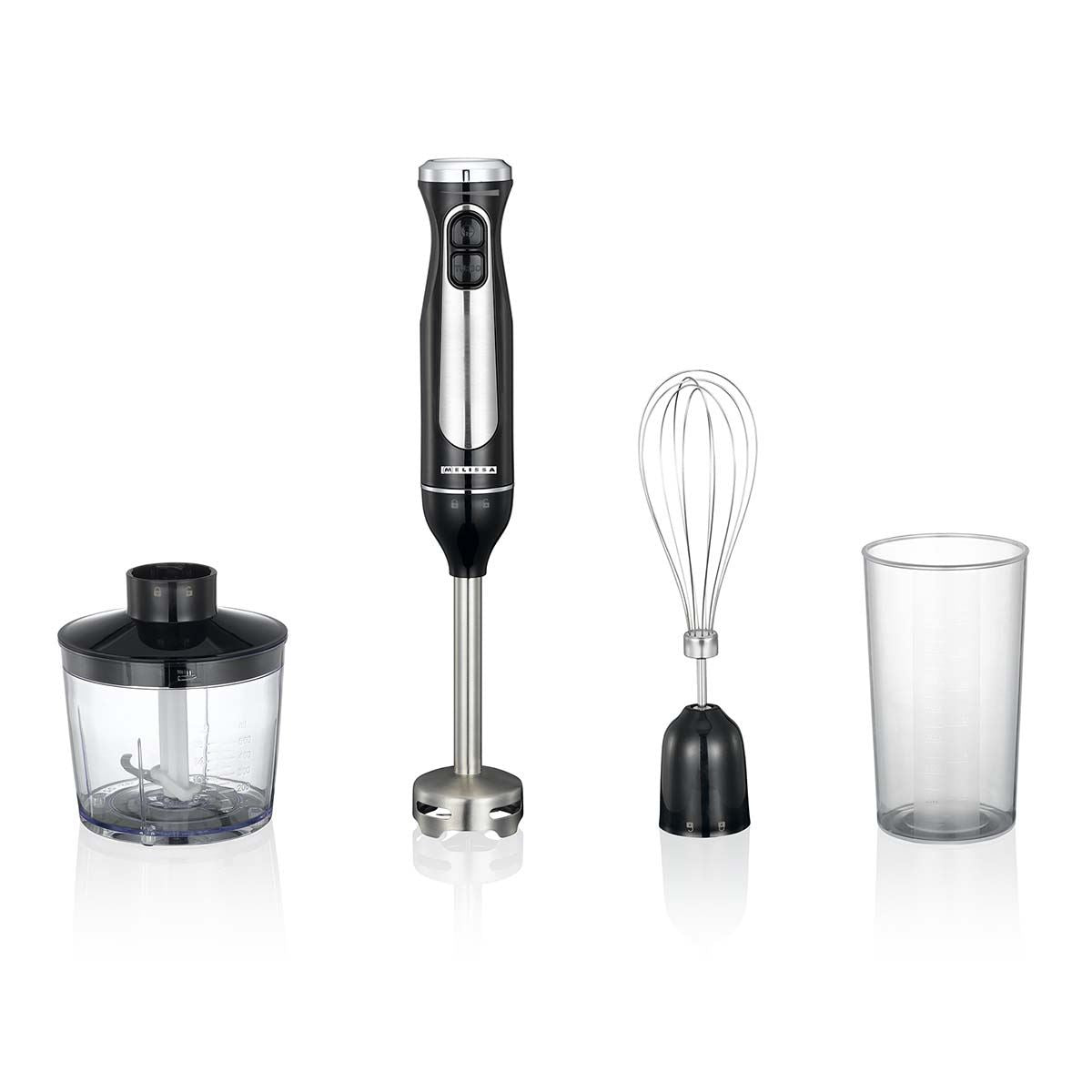MELISSA 600W Hand Blender, Handheld Stick Immersion Mixer with Stainless Steel Blades, Ideal for Smoothies Shakes Baby Food Soup Purees & Sauces