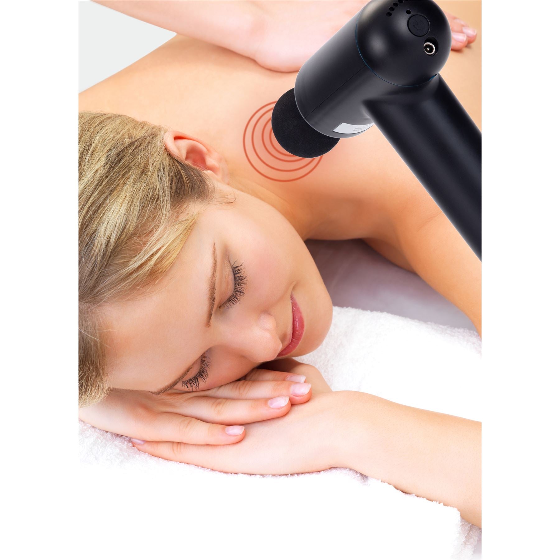 MELISSA Infinity Massage Gun, 6-Speed with 4 Attachments, Brushless Motor for Muscle Recovery & Relaxation, Triangular Handle, Rechargeable - Black