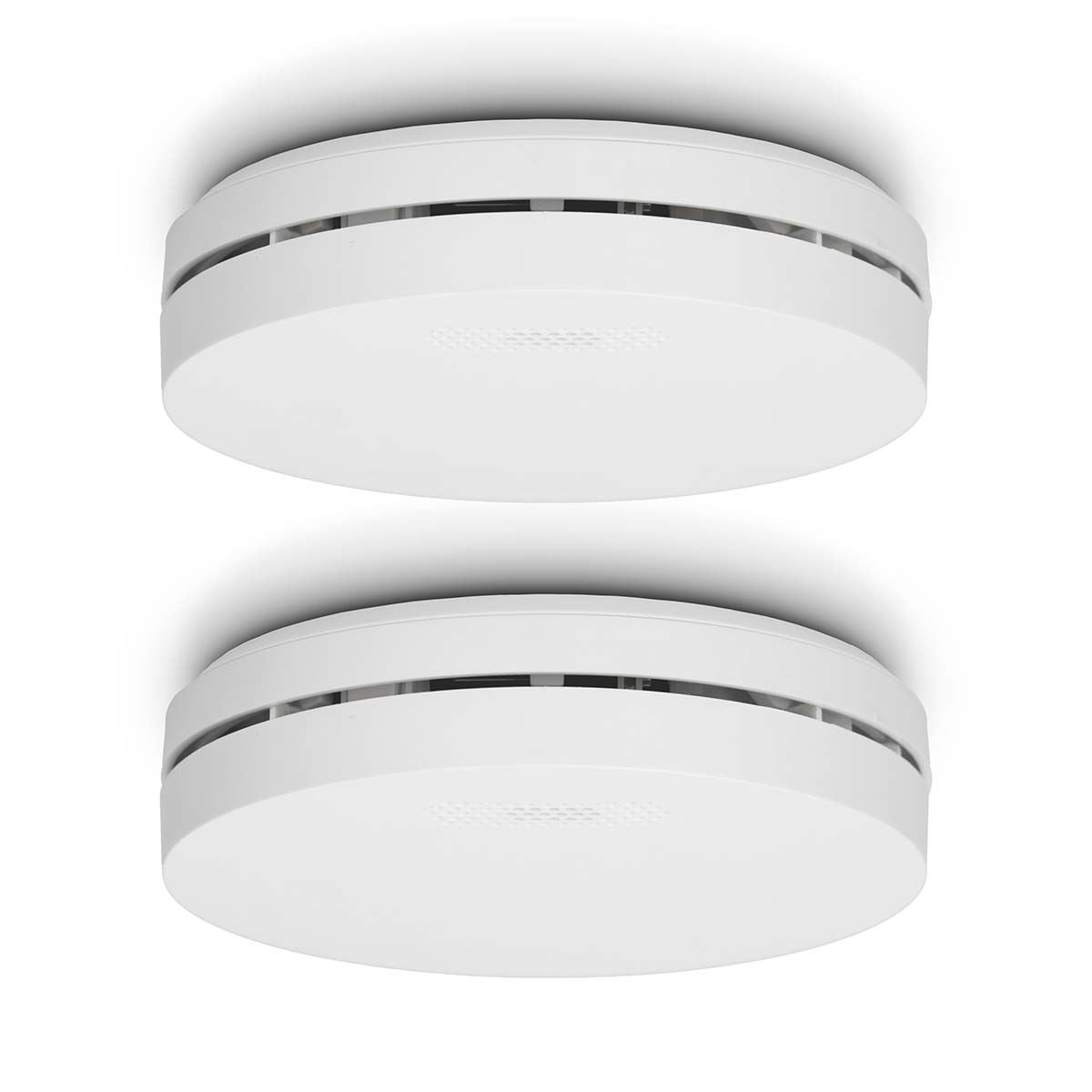 Alecto SA300 Ultra Thin Smoke detector with Hush Button | >85 dB | 10 Year Battery Included | EN14604:2005/AC:2008 | White | 2 Pack
