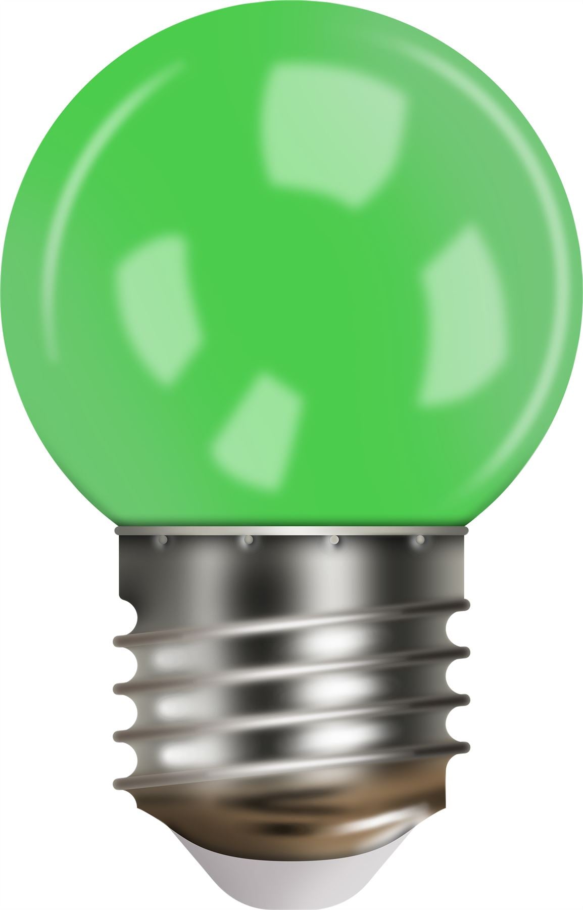 Easy-Connect Festoon 2W Green Coloured LED Golf Ball Anti Shatter Polycarbonate G45 E27