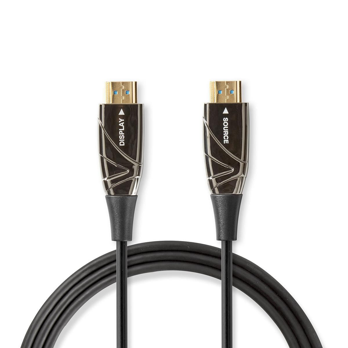 Nedis Active Optical High Speed HDMI™ Cable with Ethernet | HDMI™ Connector | HDMI™ Connector | 4K@60Hz | 18 Gbps | 100.0 m | Round | PVC | Black | Gift Box