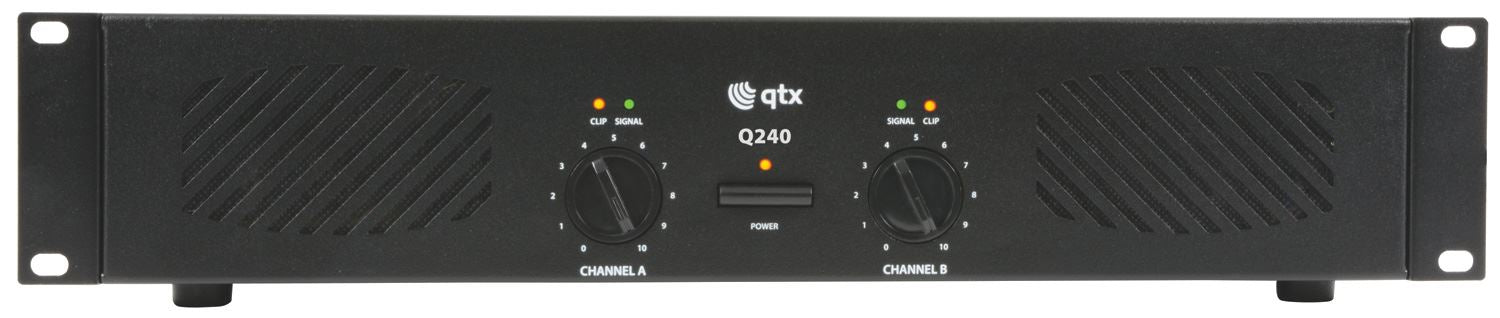 QTX Q240 Power Amplifier 2 x 120W Rack-mountable