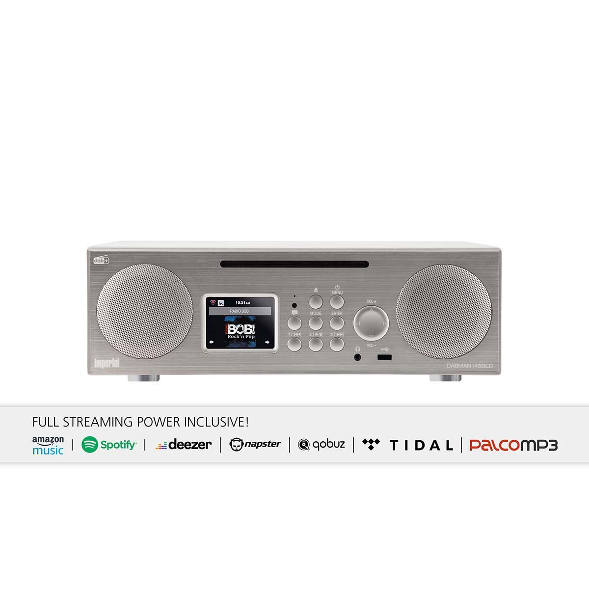 Imperial DABMAN i450 CD Multifunctional Stereo Radio DAB+ / FM / Internet / Bluetooth White-Silver