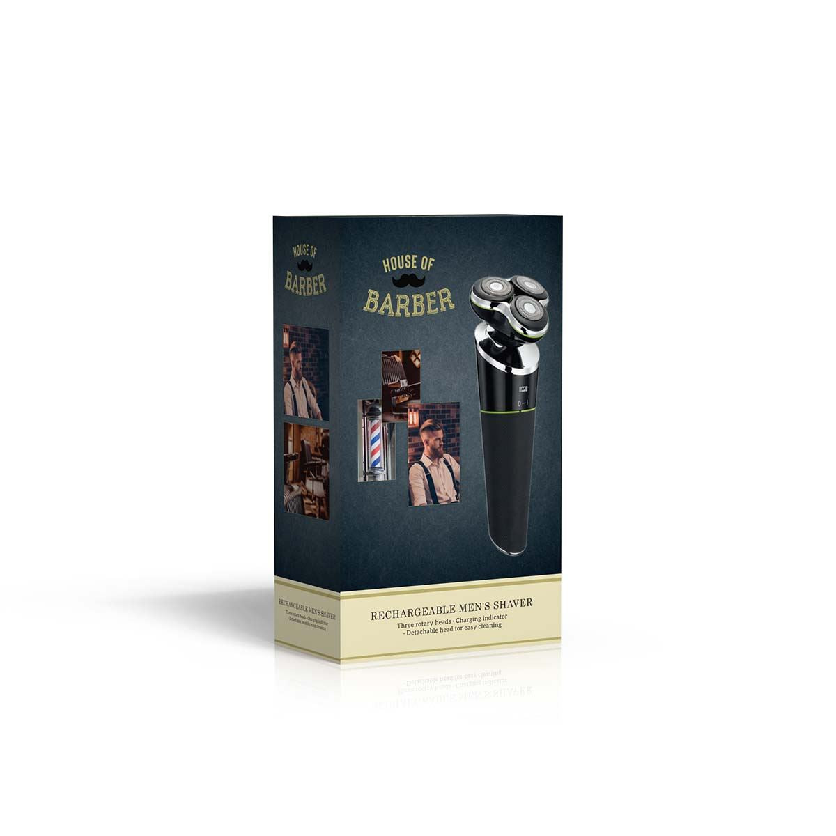 MELISSA Electric Razor for Men, 60 Min Shaving, Charing Stand, Wet & Dry Rotary Shavers for Men - Black