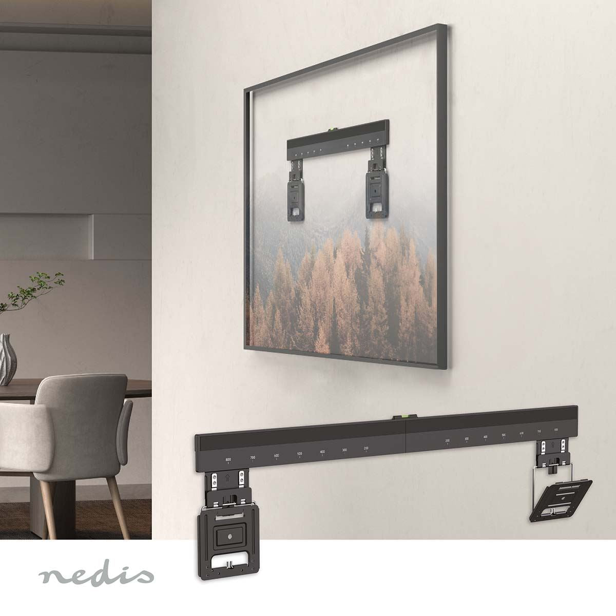 Nedis Fixed TV Wall Mount | 43 - 100 " | Maximum supported screen weight: 75 kg | Minimum wall distance: 9.50 mm | Steel | Black