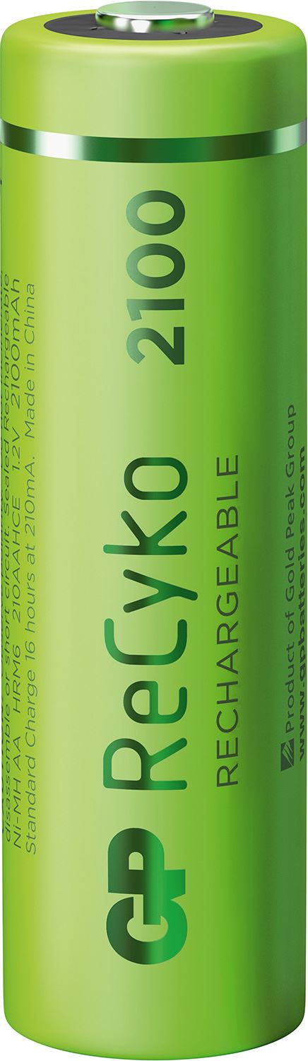 Gp AA Rechargeable Batteries ReCyko+ NiMH 1.2V 2100mAh - 4 Pack