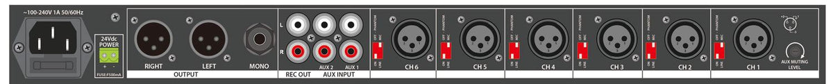 Adastra 1U Mic/Line Rack Mixer