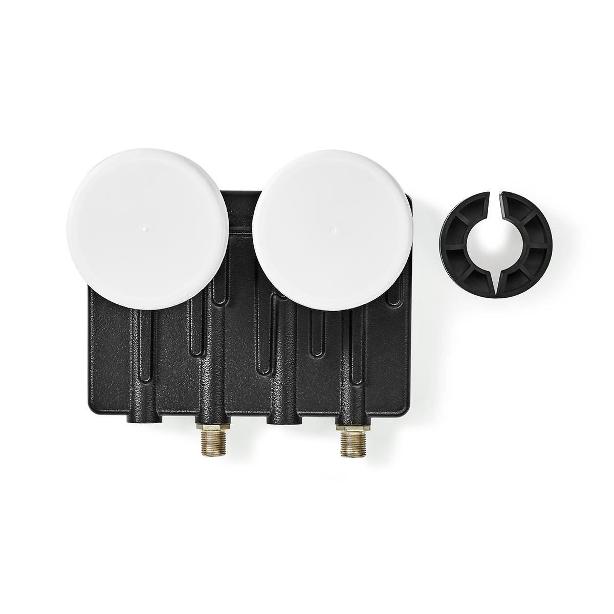 Nedis LNB Twin Monoblock 6.0° 2x F-Connector Gain 0.85 dB - Black