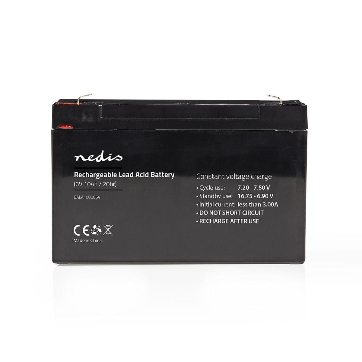 Nedis Battery | Lead-Acid | Rechargeable | 6 V | 10000 mAh