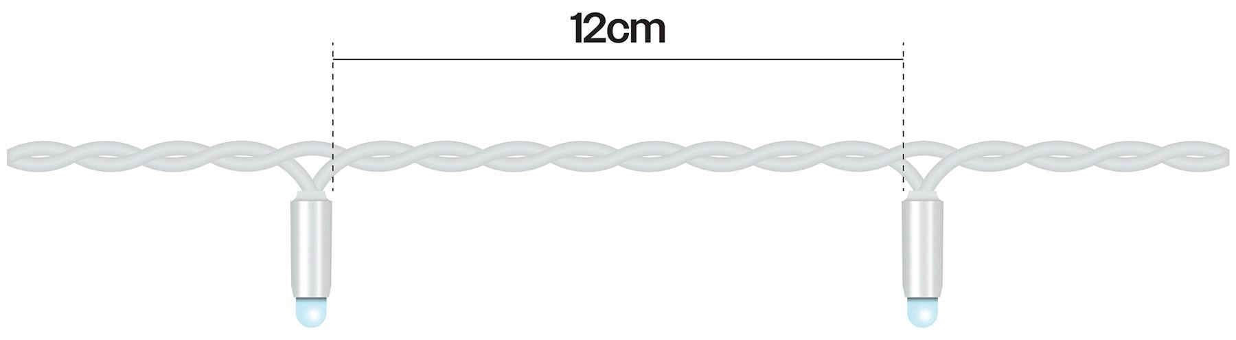 5m Easy-Connect Warm White 40 LED String Lights With Interconnectable White Rubber Cable