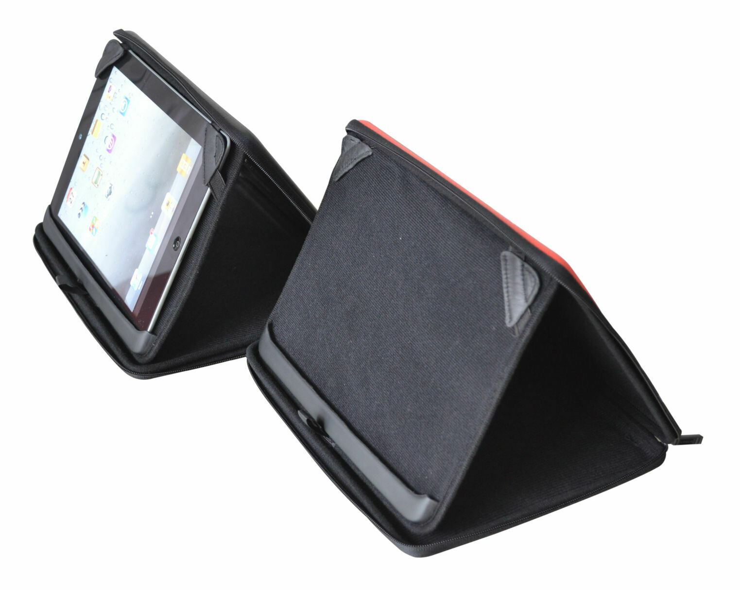 Croco Tough iPad 1 / 2 Case with Stand, Protective EVA Sleeve with Zipper, Built-in Holder & Storage Pockets, Durable Travel Case