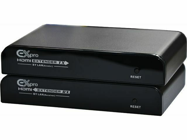 Ex-Pro AV-Pro HDMI Extender Over Single Cat5e/Cat6 with bidirectional IR Control [120m]