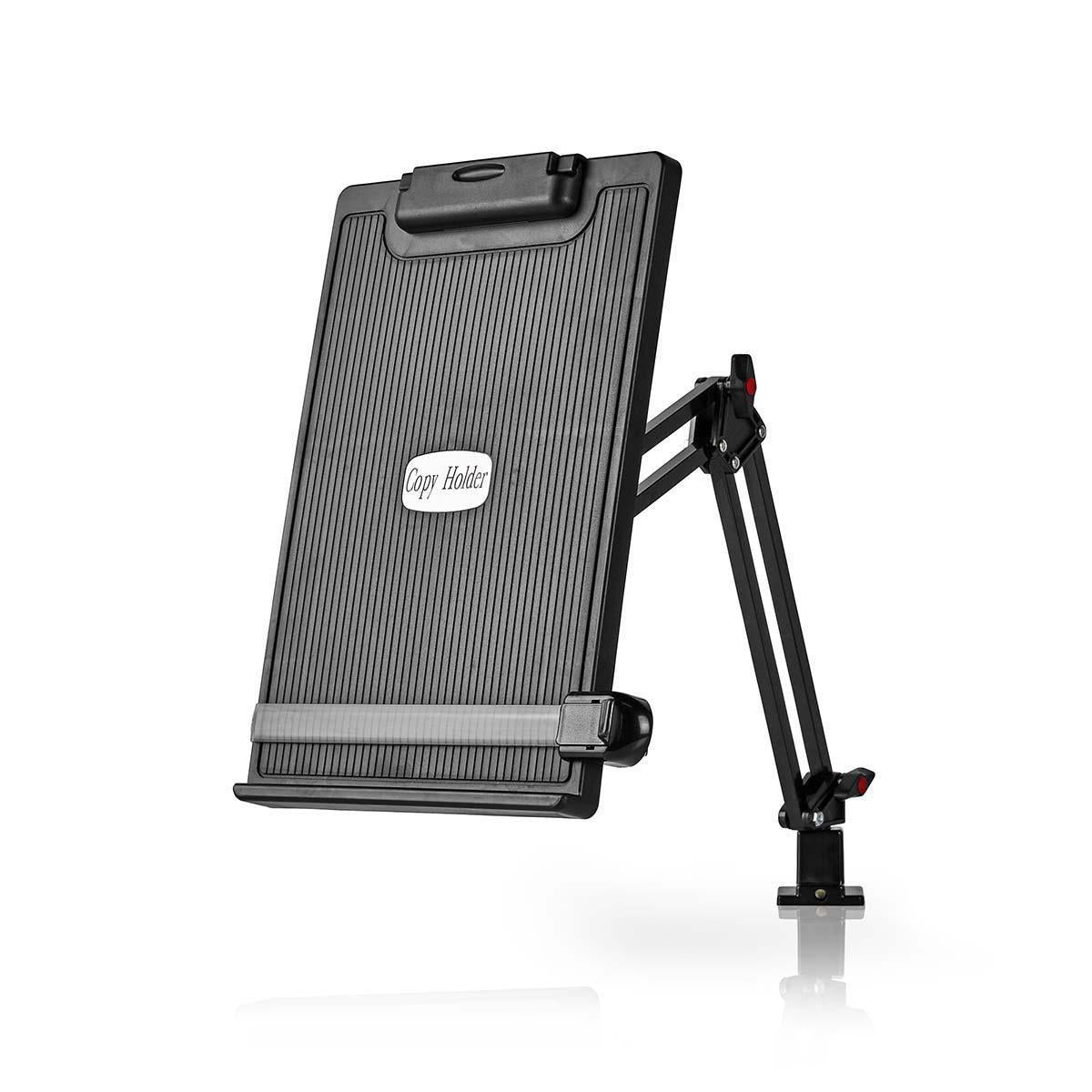 Nedis Copy Holder | Clip | Suitable for paper size: A4 | Adjustable Angle / Full Motion | Swivel angle: 360 °