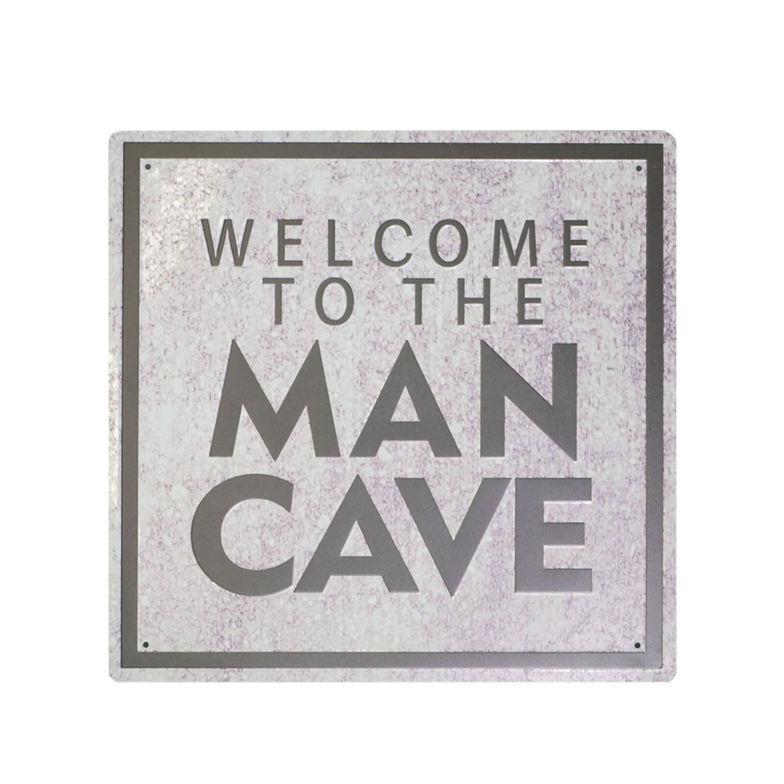 The Man Cave Project "Welcome to the Man Cave" Sign, 40x40cm Embossed Metal Wall Décor Plaque Poster for Pub Shed Bar Home Bedroom...