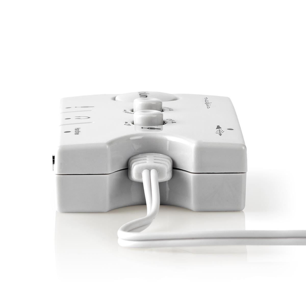 Nedis Audio Switch | Connection input: 2x 3.5 mm Male | Connection output: 3x 3.5 mm Female + 2.5 mm Female | Function control: Manual | Number of buttons: 3