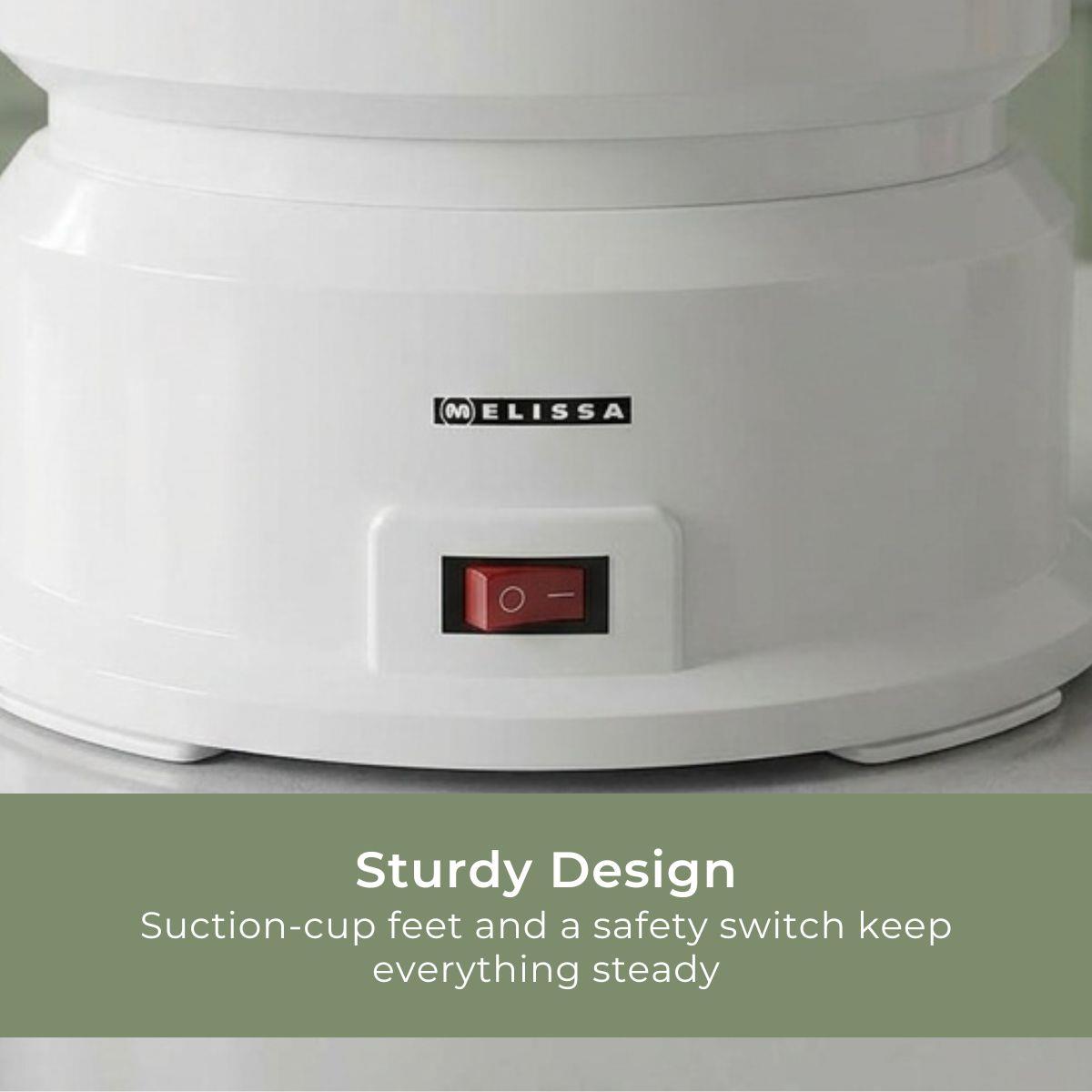 MELISSA 85W Electric Potato Peeler Machine 1KG Potato Rumbler Electric with Container for Peeling Potatoes and Spin Drier Salad/Vegetables to Remove Excess Water